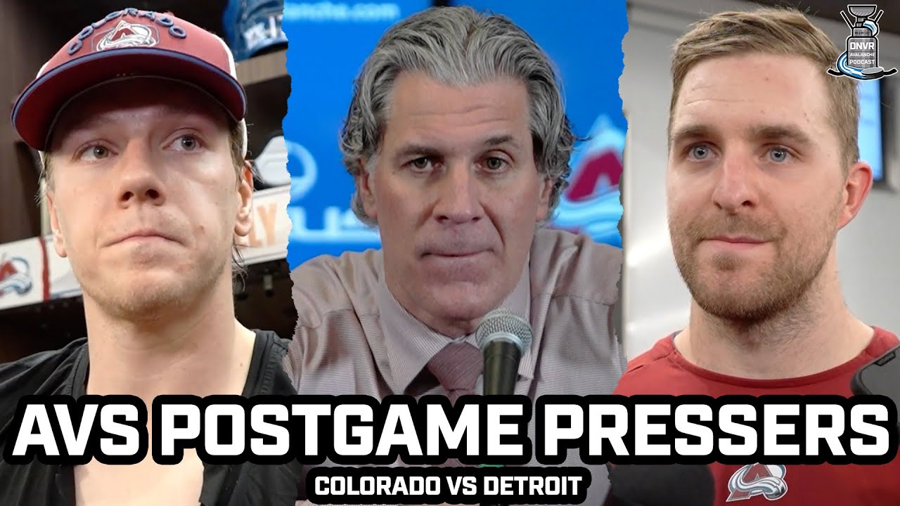 Jared Bednar & Avs Locker Room "FRUSTERATED" After Avs get SHUTOUT 2-0 vs Red Wings at Home