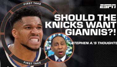 Stephen A. details what he WOULD LET his New York Knicks trade for Giannis 🔁 | First Take