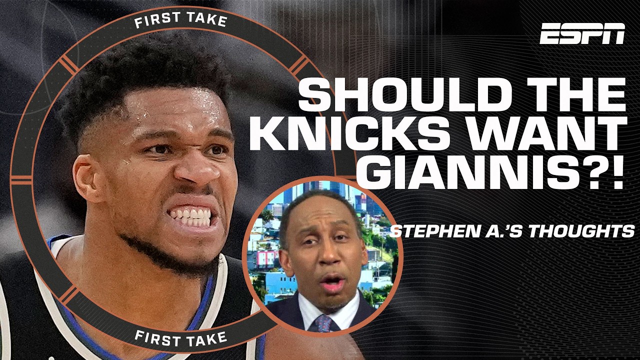 Stephen A. details what he WOULD LET his New York Knicks trade for Giannis 🔁 | First Take
