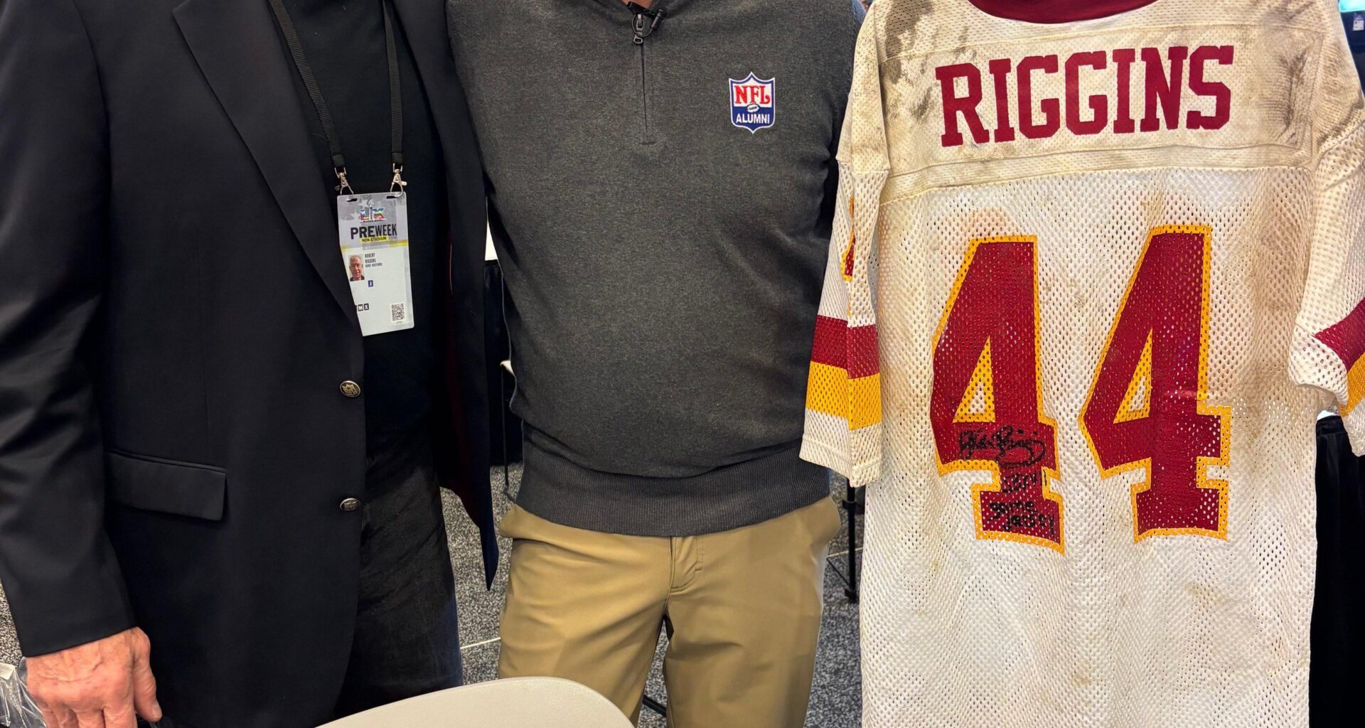 Riggo is at the SB auctioning off his iconic MVP Jersey from Super Bowl XVII