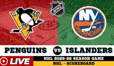 🔴LIVE : Pittsburgh Penguins Vs New York Islanders | NHL 2026 | NHL Live SCOREBOARD