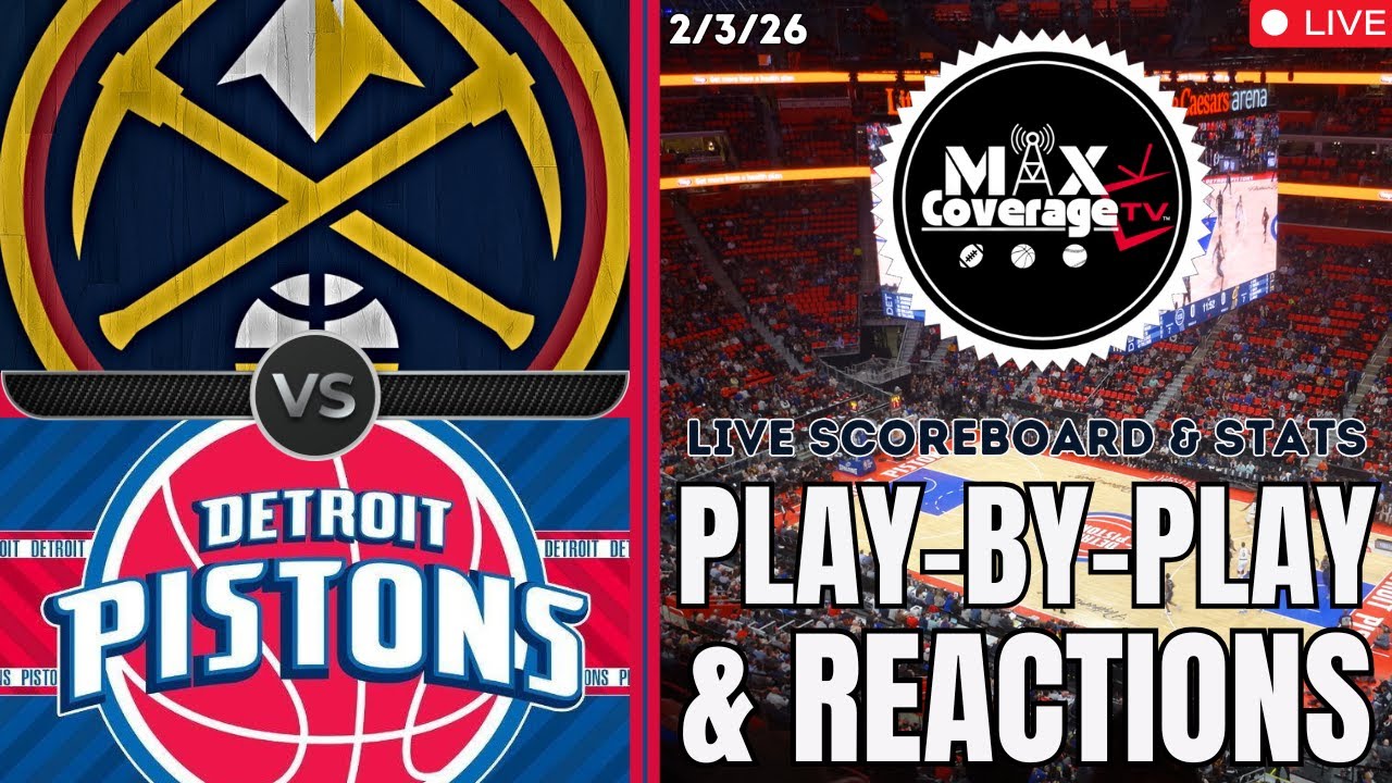 🔴LIVE - Denver Nuggets vs Detroit Pistons - Play-By-Play & Reactions (2/3/26)