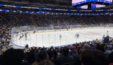 The wife surprised me with tickets to the game against the Islanders