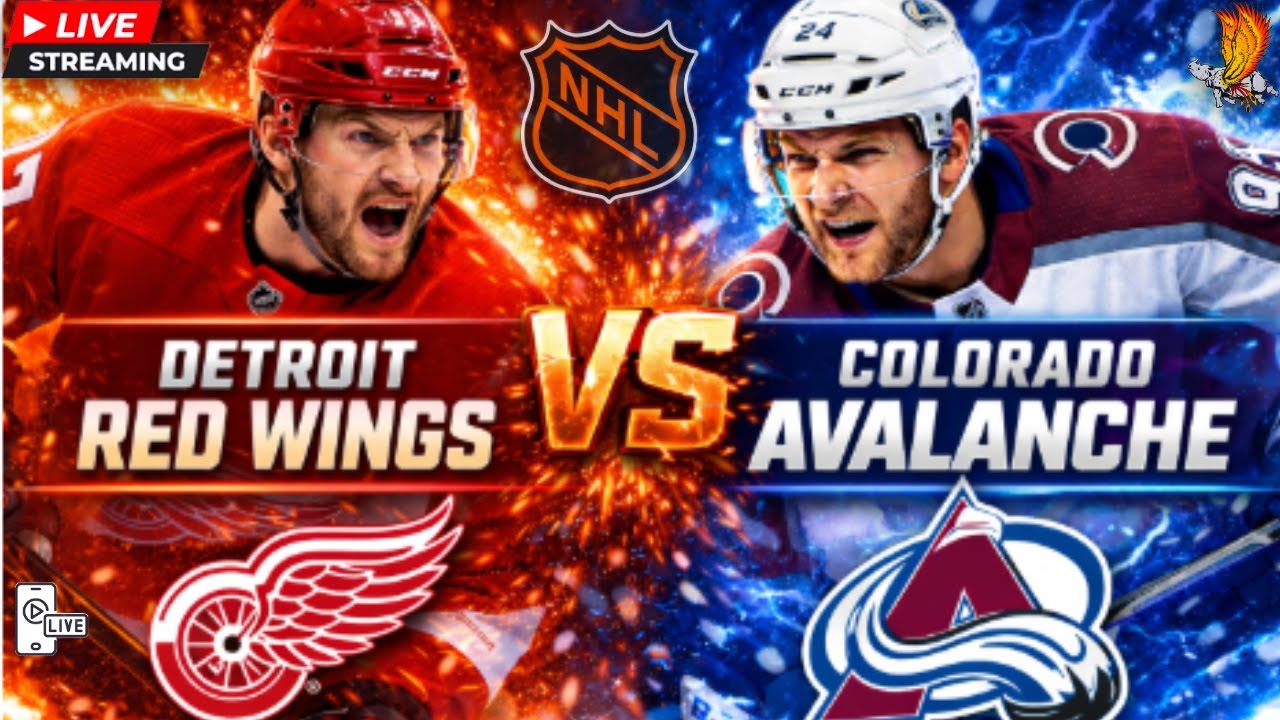 Detroit Red Wings vs Colorado Avalanche: NHL Vertical Live Play by Play and Watch Party