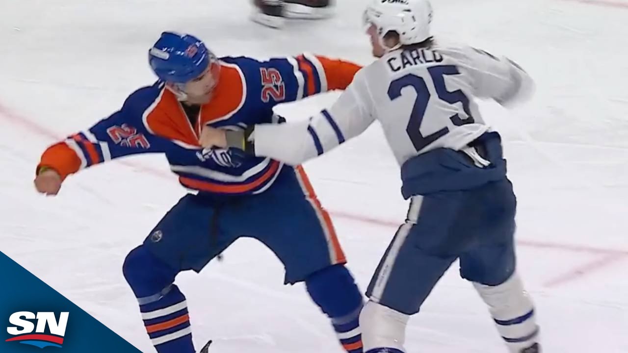 Oilers' Darnell Nurse Squares Off With Maple Leafs' Brandon Carlo After Hard Hit On Connor McDavid