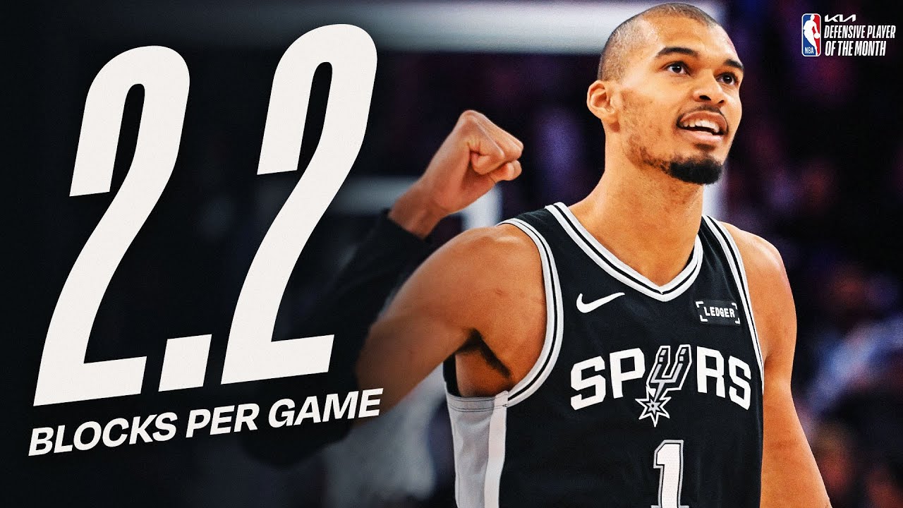 Victor Wembanyama Named @kia  Western Conference Defensive Player of the Month for January