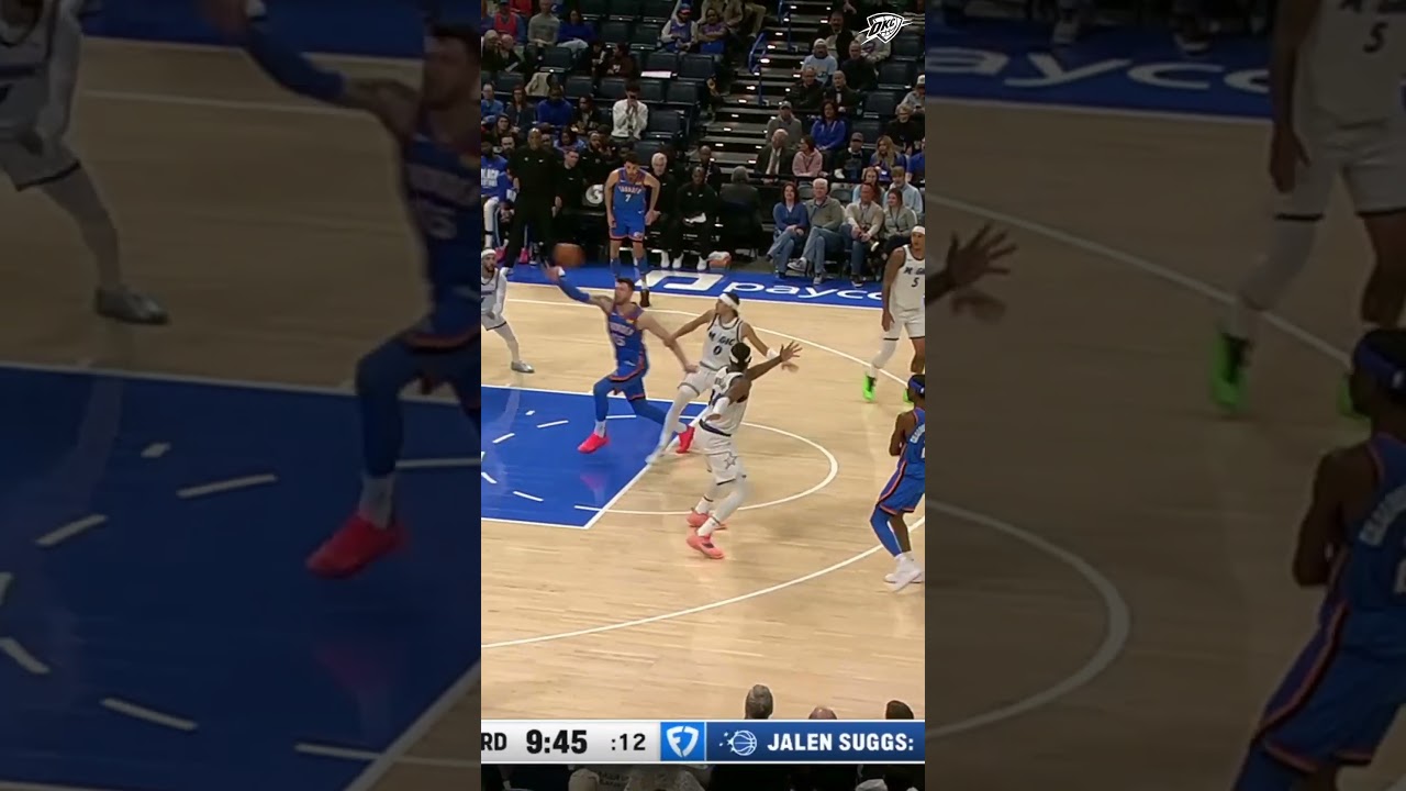 Anotha' one from 2 to 55 🫡 #okcthunder