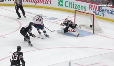 Mathieu Olivier scores a goal against the New Jersey Devils