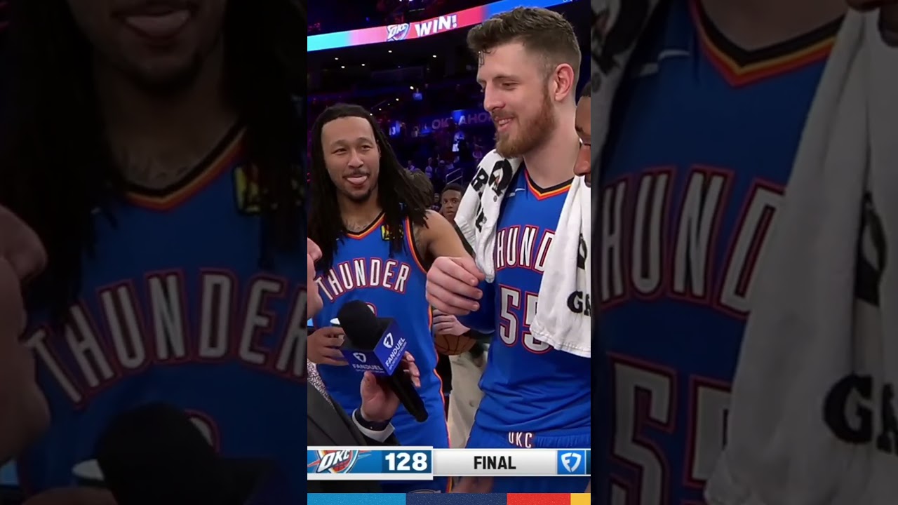 Electric energy in Paycom Center tonight 🔋| Zai and the squad check in with Nick Gallo post W 🤝