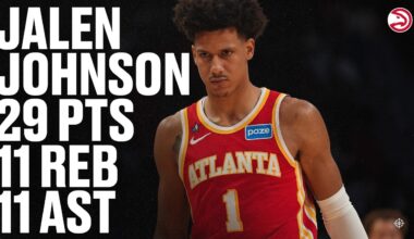 Jalen Johnson posts 9th triple-double of season in Hawks Win over Heat