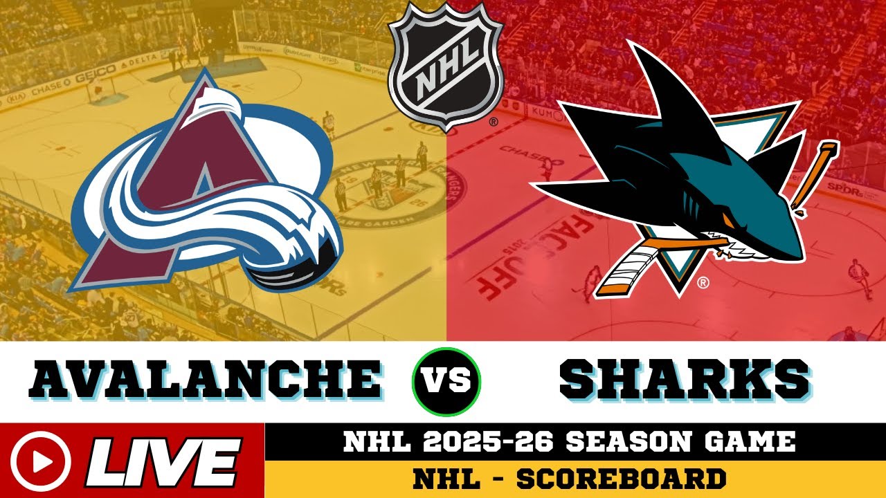 🔴LIVE : San Jose Sharks Vs Colorado Avalanche | NHL 2026 | NHL Live SCOREBOARD