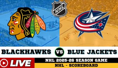 🔴LIVE : Chicago Blackhawks Vs Columbus Blue Jackets | NHL 2026 | NHL Live SCOREBOARD