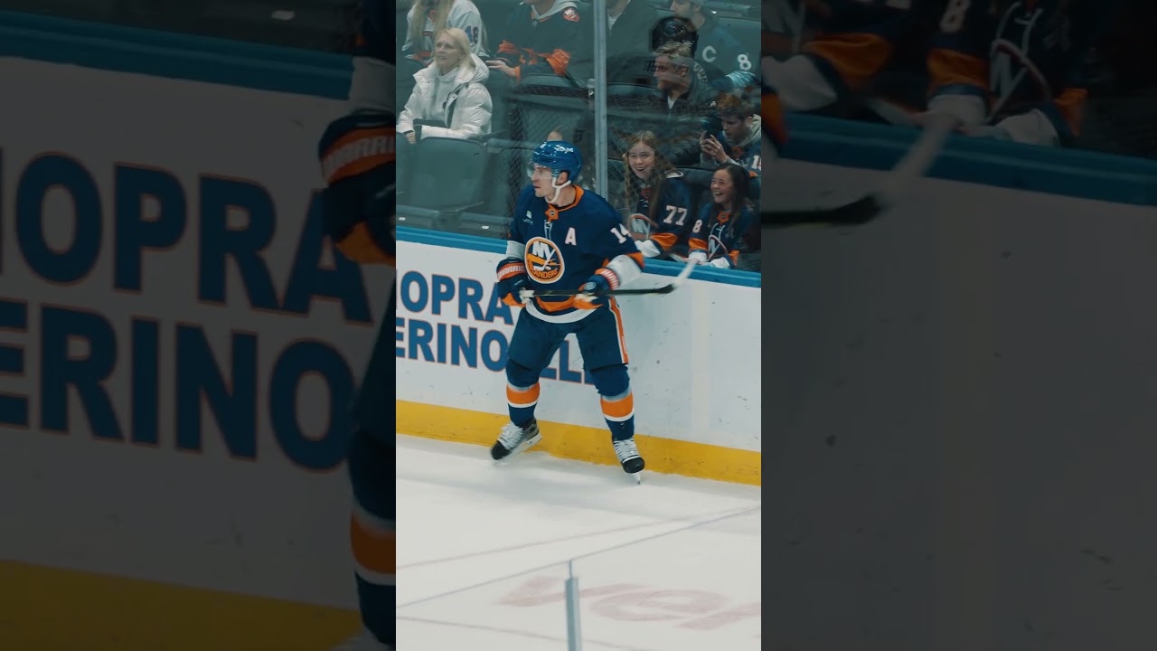 New York Islanders Forward Bo Horvat Runs Into Bird On Ice