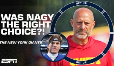 Damien Woody is NOT INSPIRED by the New York Giants hiring Matt Nagy as OC! 😬 | Get Up