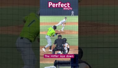 Perfect⚾️  Reds Trey Faltine buns for a hit. #Baseball #MA2TV.