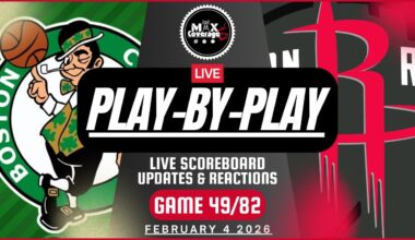 🔴LIVE - Boston Celtics vs Houston Rockets - Play-By-Play & Reactions (2/4/26)