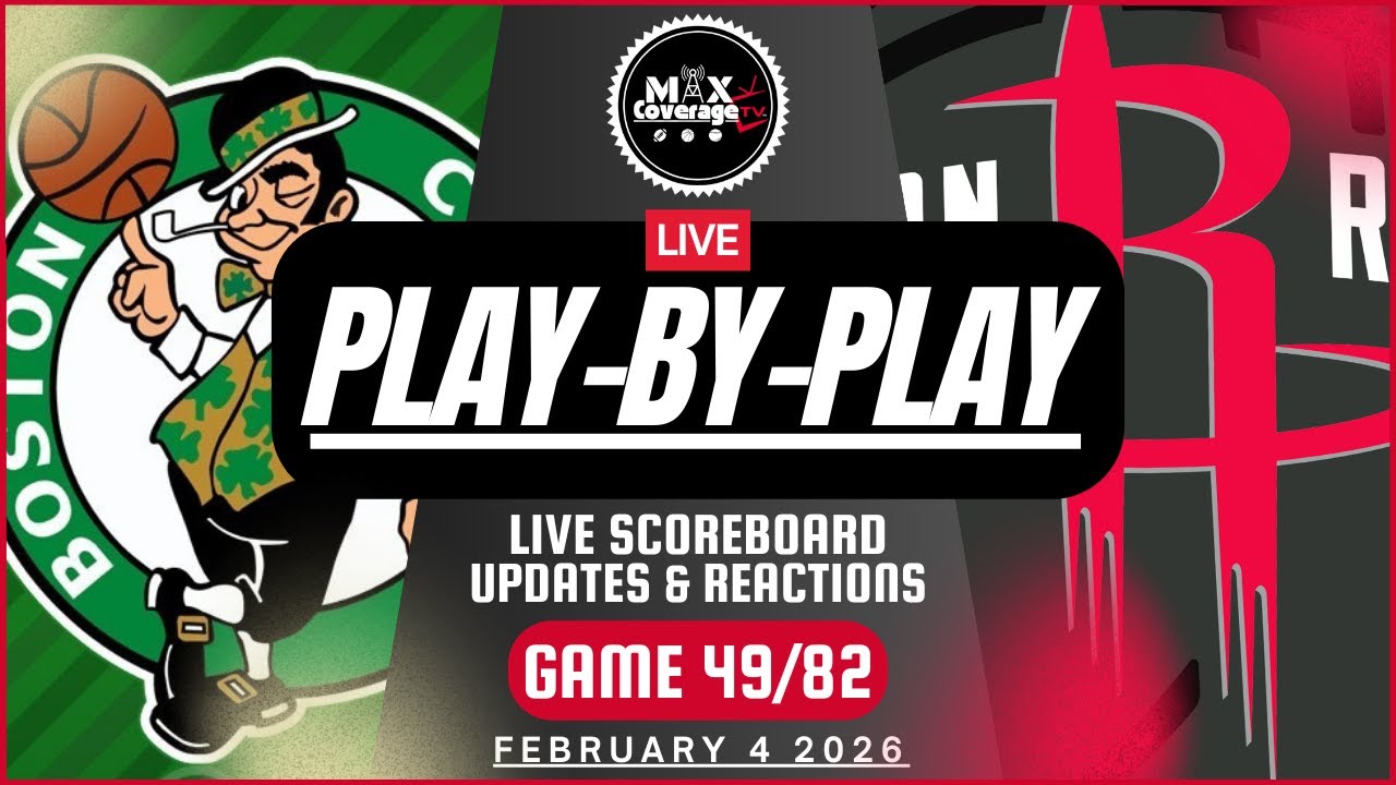 🔴LIVE - Boston Celtics vs Houston Rockets - Play-By-Play & Reactions (2/4/26)