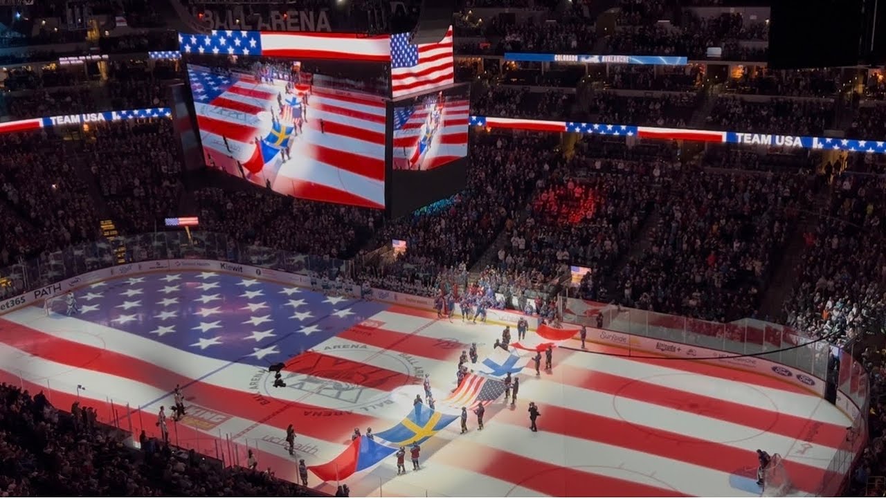 Olympic send off tribute for the Colorado Avs players headed to Italy