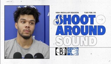 SHOOTAROUND SOUND: BROOKLYN NETS VS. ORLANDO MAGIC | COACH MOSE, DESMOND BANE & NOAH PENDA