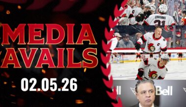 Brady Tkachuk, Tim Stützle, Nick Cousins, Travis Green Postgame Media vs PHI