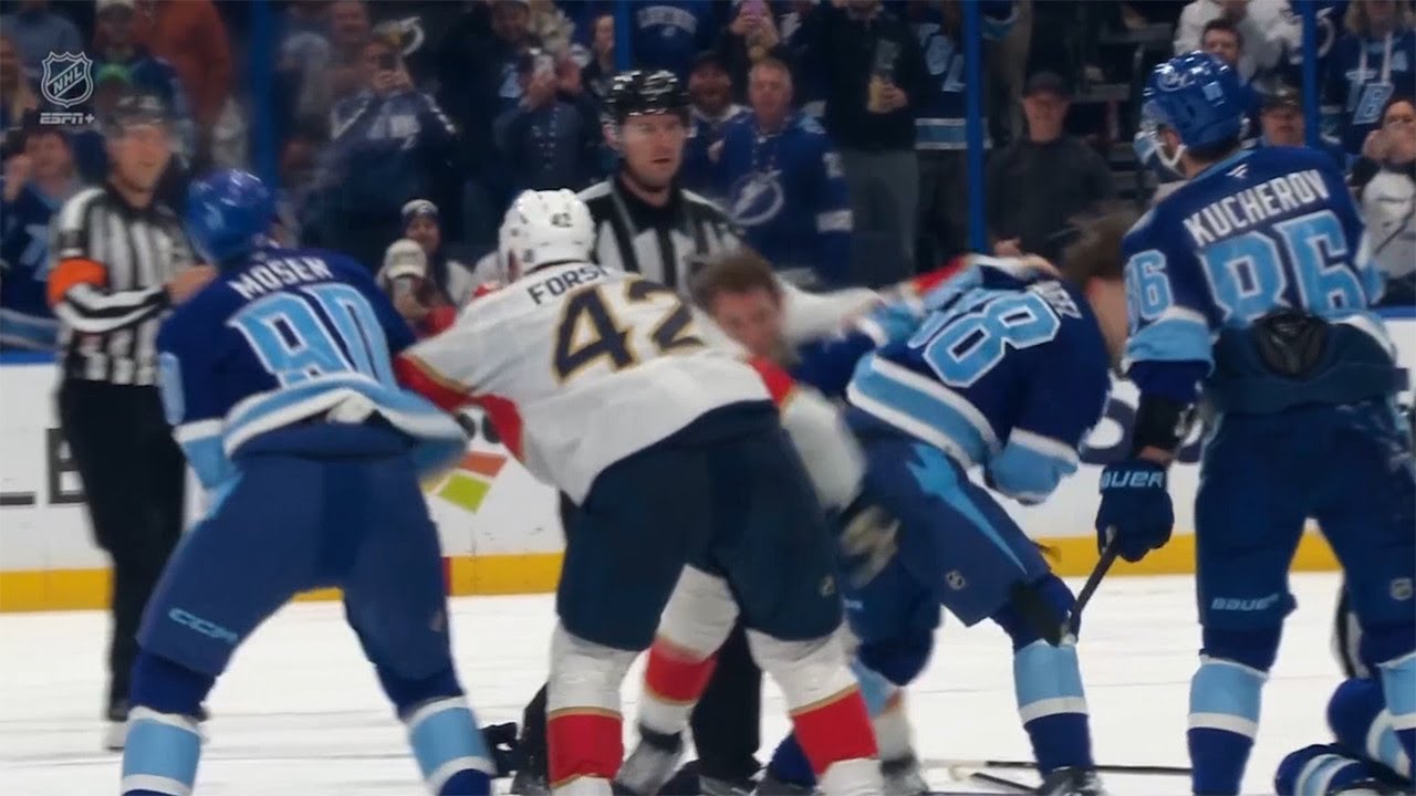 🔥Multiple Fights Erupt🔥 3rd Period, Panthers @ Lightning, Paul Maurice Ejected