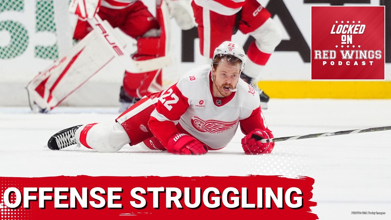 Detroit Red Wings' offensive struggles continue in loss to Utah Mammoth