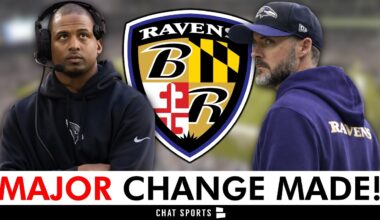 Baltimore Ravens Make A MAJOR CHANGE To The Ravens Coaching Staff...