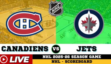🔴LIVE : Montreal Canadiens Vs Winnipeg Jets | NHL 2026 | NHL Live SCOREBOARD