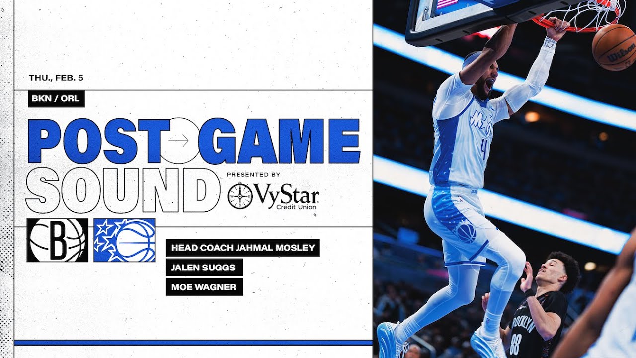 POSTGAME SOUND: BROOKLYN NETS VS. ORLANDO MAGIC | COACH MOSE, JALEN SUGGS & MORITZ WAGNER