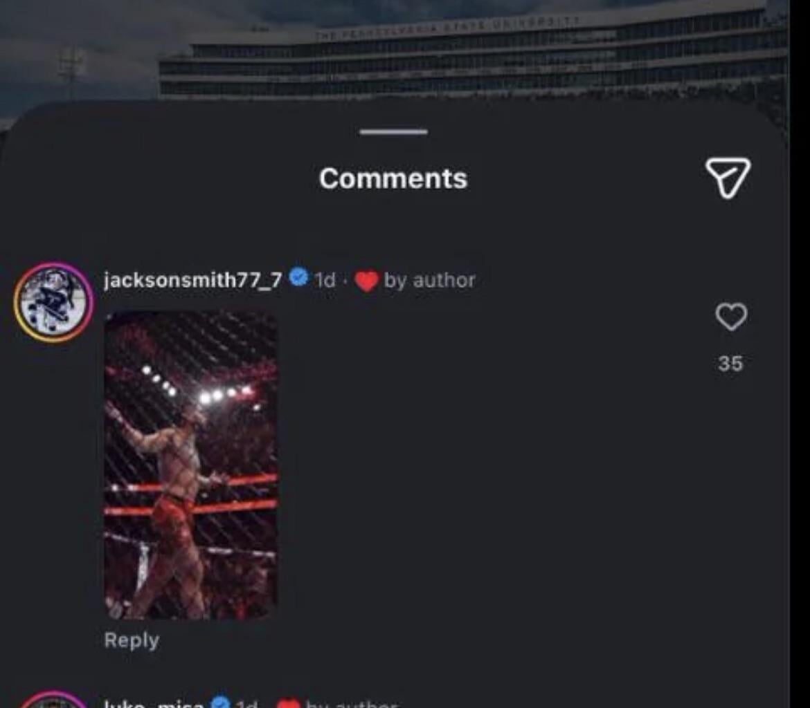 Mckenna teammates posting on his recent post. Yikes