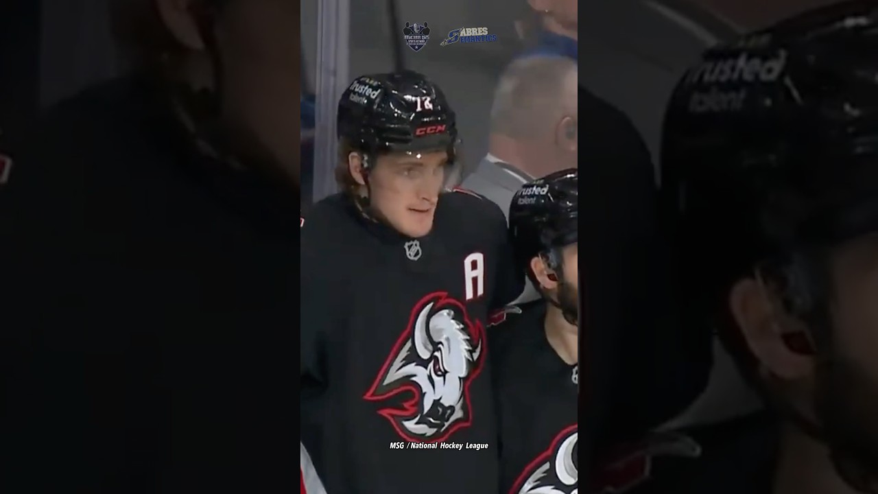 #buffalosabres forward & Team USA Olympian Tage Thompson goes upstairs for his 30th goal! #sabrehood