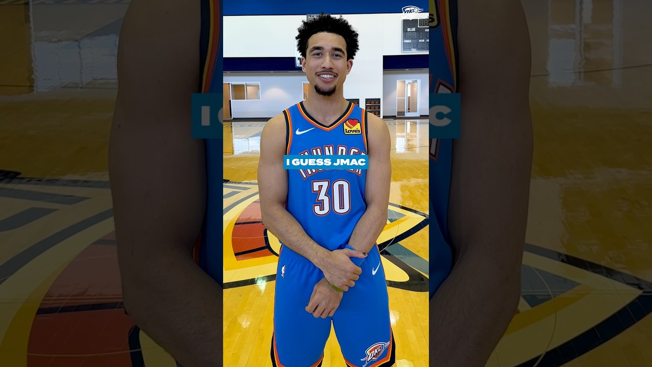 Get to know JMac with some fun facts 🎥 #okcthunder