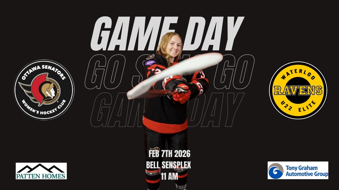 2026/02/07- 11:00 AM : Ottawa Senators WHC  vs Waterloo Warriors  (OWHA U22 Elite - Regular Season)