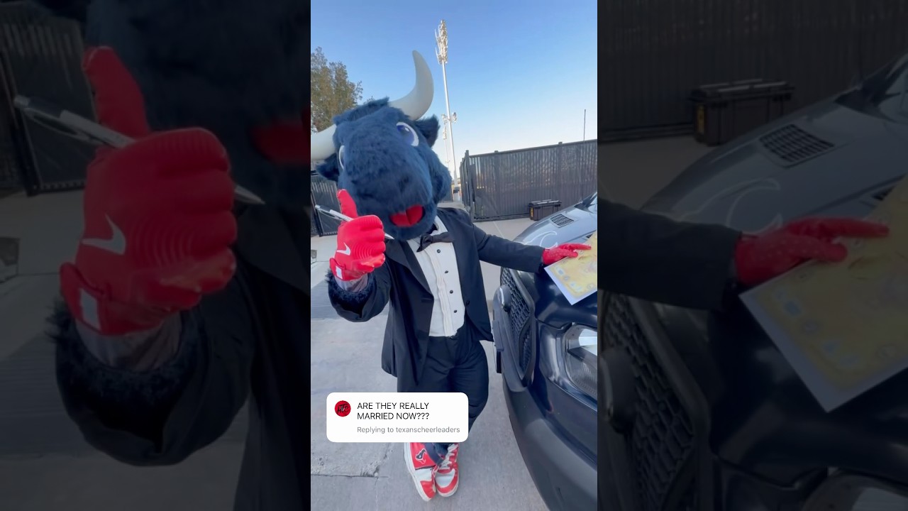 signed, sealed, delivered ✅ #houstontexans #nfl #mascot #marriage #wedding