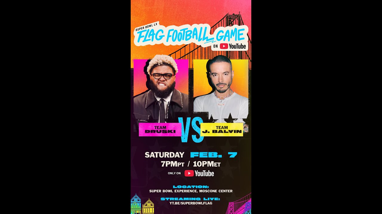 [YT Shorts] Team J Balvin vs. Team Druski: YouTube SBLX Flag Football Game