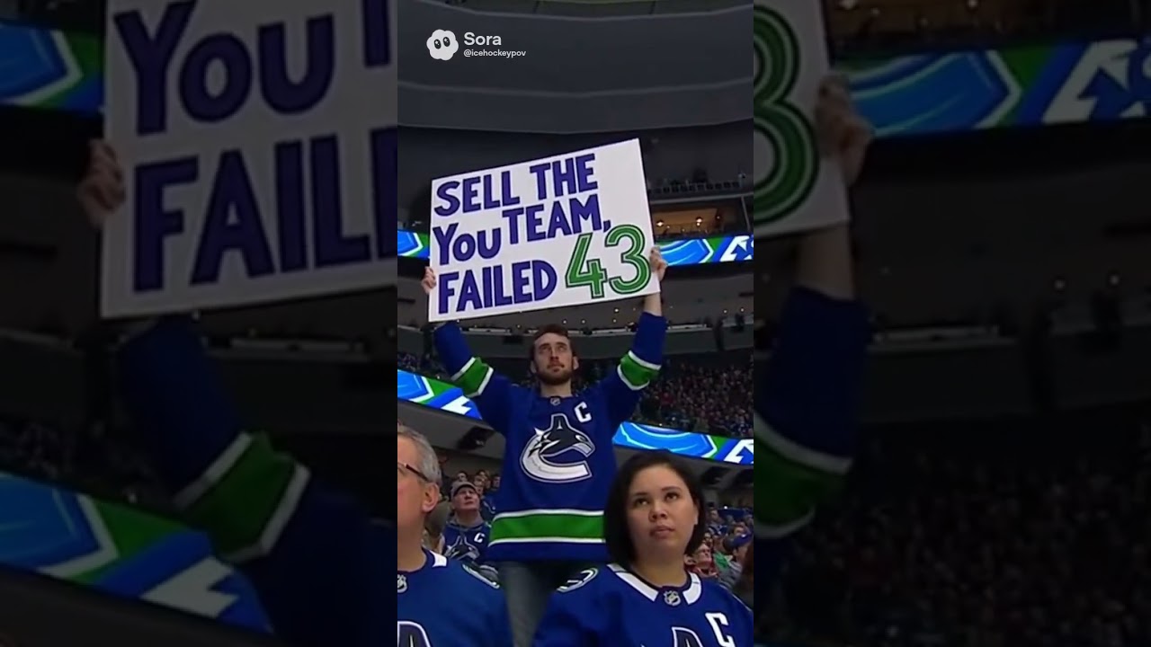 POV: This Canucks Sign Said It All 😱🏒