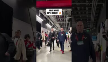 Drake May is at the stadium looking spiffy #SuperBowlLIX