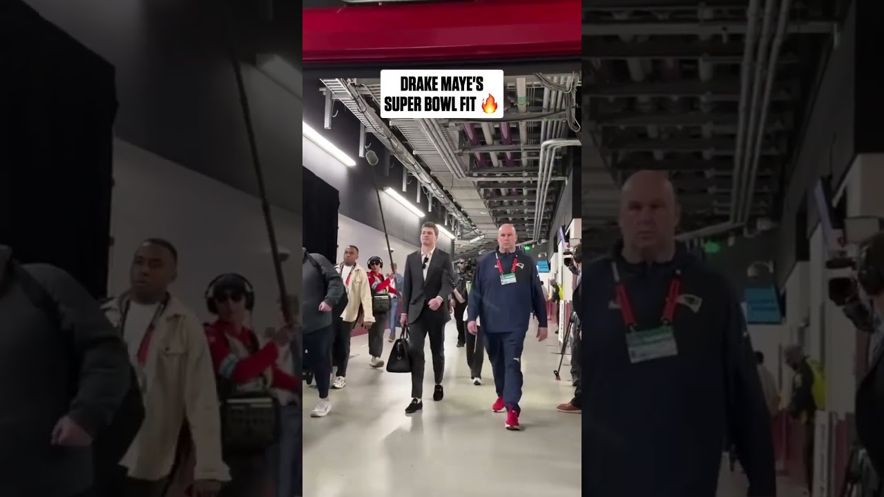 Drake May is at the stadium looking spiffy #SuperBowlLIX