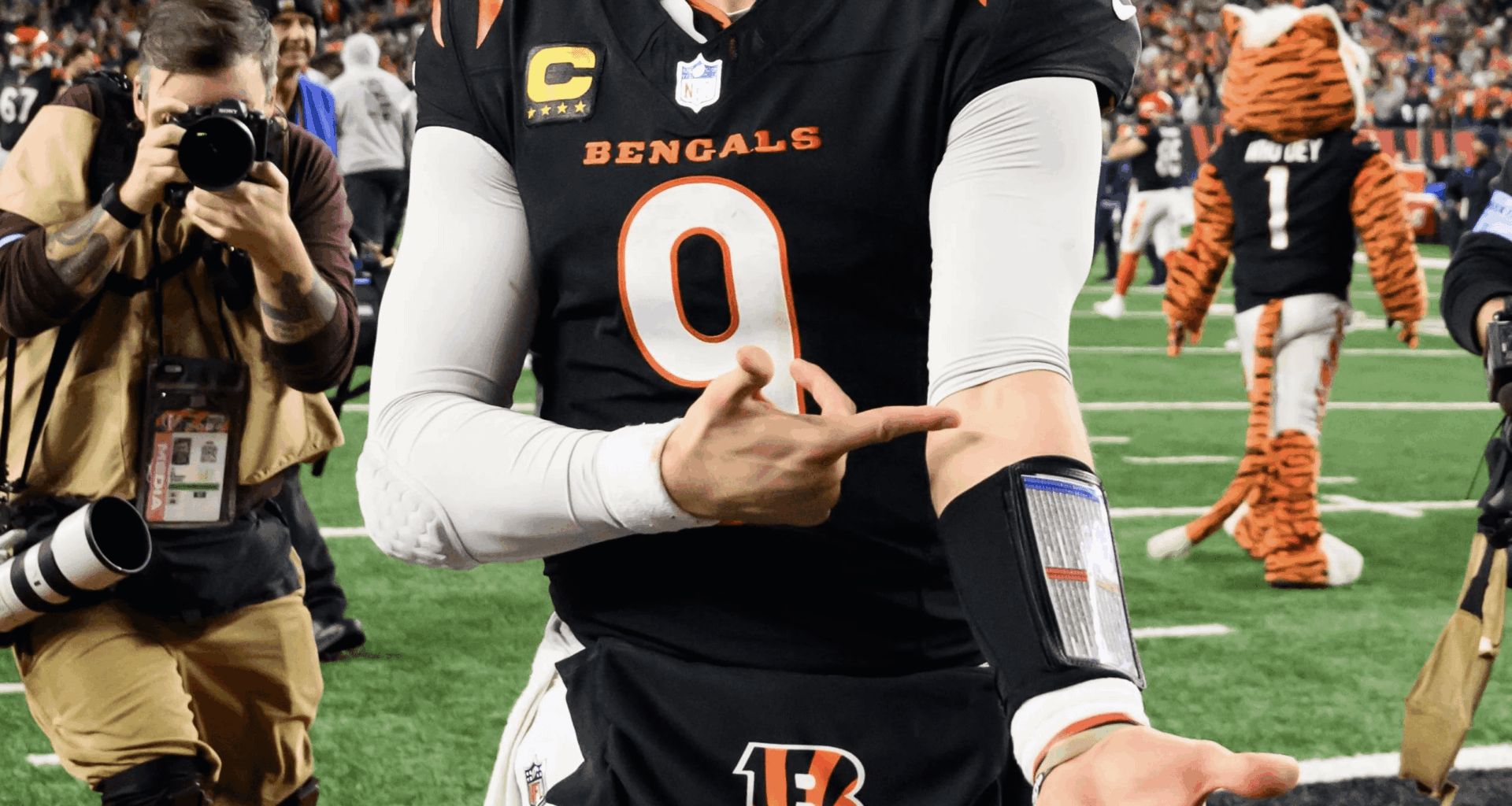 Get it out of your system today, 17-0, Super Bowl Win, Super Bowl MVP, 6K yards, 50 TDs, OPOY, MVP, Best Chili Taste of Cincinnati, Flying Pig Marathon Winner, Jungle Jims Pickle eating contest winner, Go Joe!