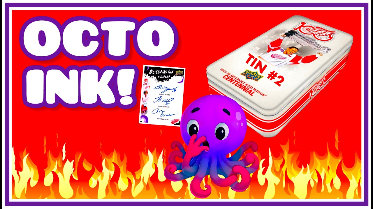 TIN #2! 2025-26 Upper Deck Detroit Red Wings Centennial Hockey Hobby Tin Break (2026)