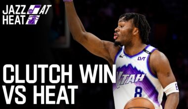 CLUTCH BUCKET TO WIN vs HEAT 😳🌴 | UTAH JAZZ