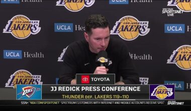 JJ Redick POSTGAME INTERVIEWS | Los Angeles Lakers loss to Oklahoma City Thunder 119-110