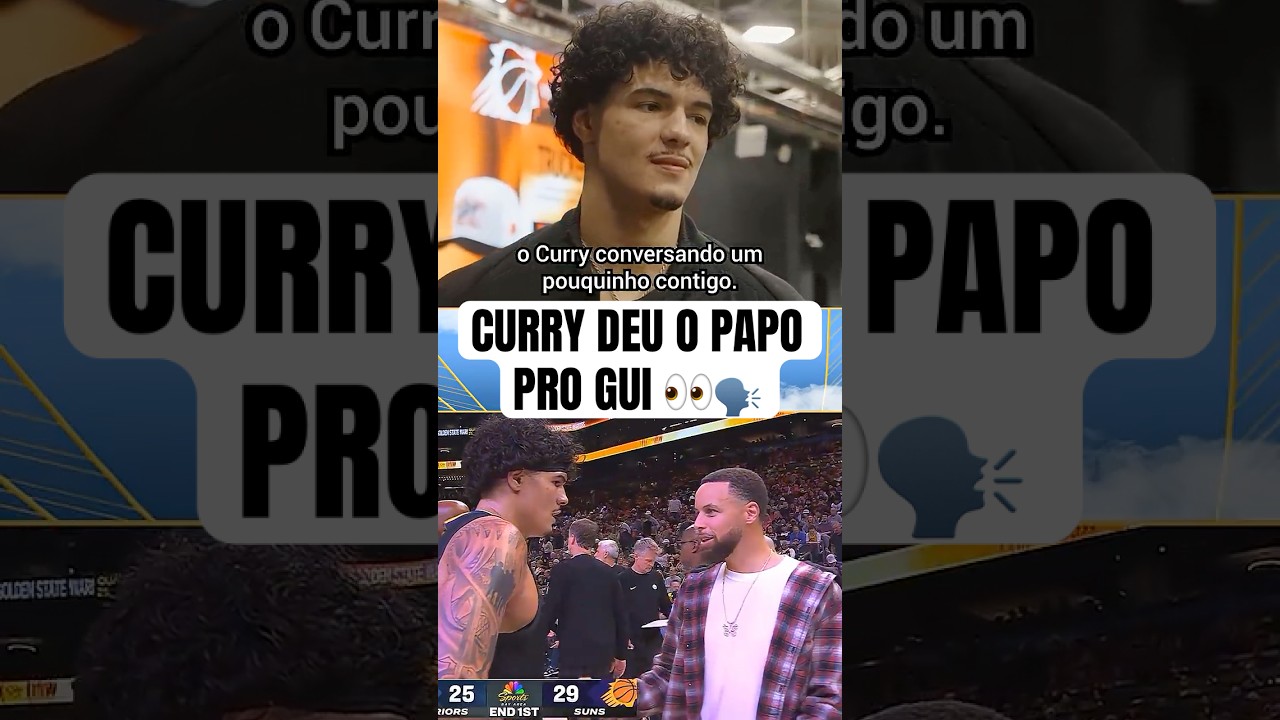 CURRY DEU O PAPO PRO GUI 👀🇧🇷 #nba