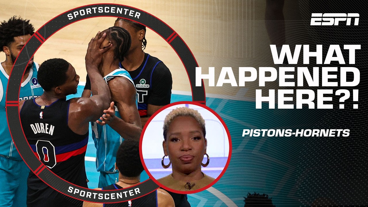 PISTONS & HORNETS BRAWL 🥊 'A moment of growth for Charlotte' - Monica McNutt | SportsCenter
