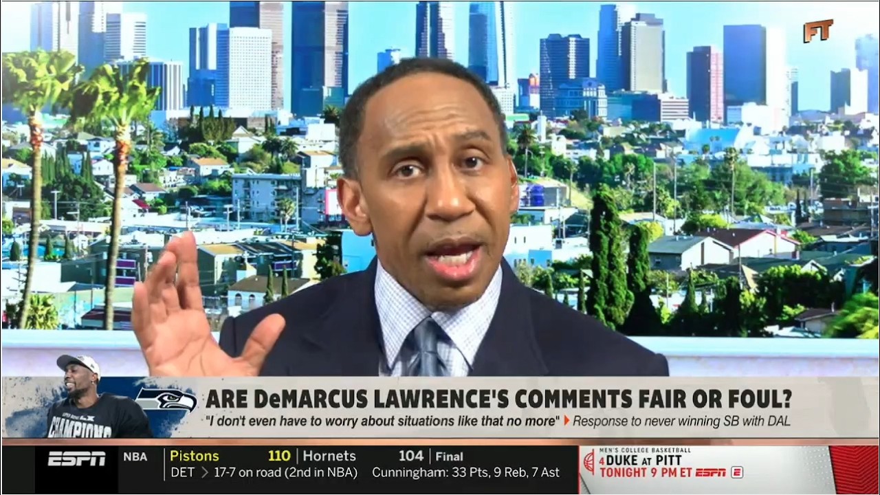 Stephen A. reacts to DeMarcus Lawrence ROASTS Cowboys after Super Bowl 60 victory with Seahawks