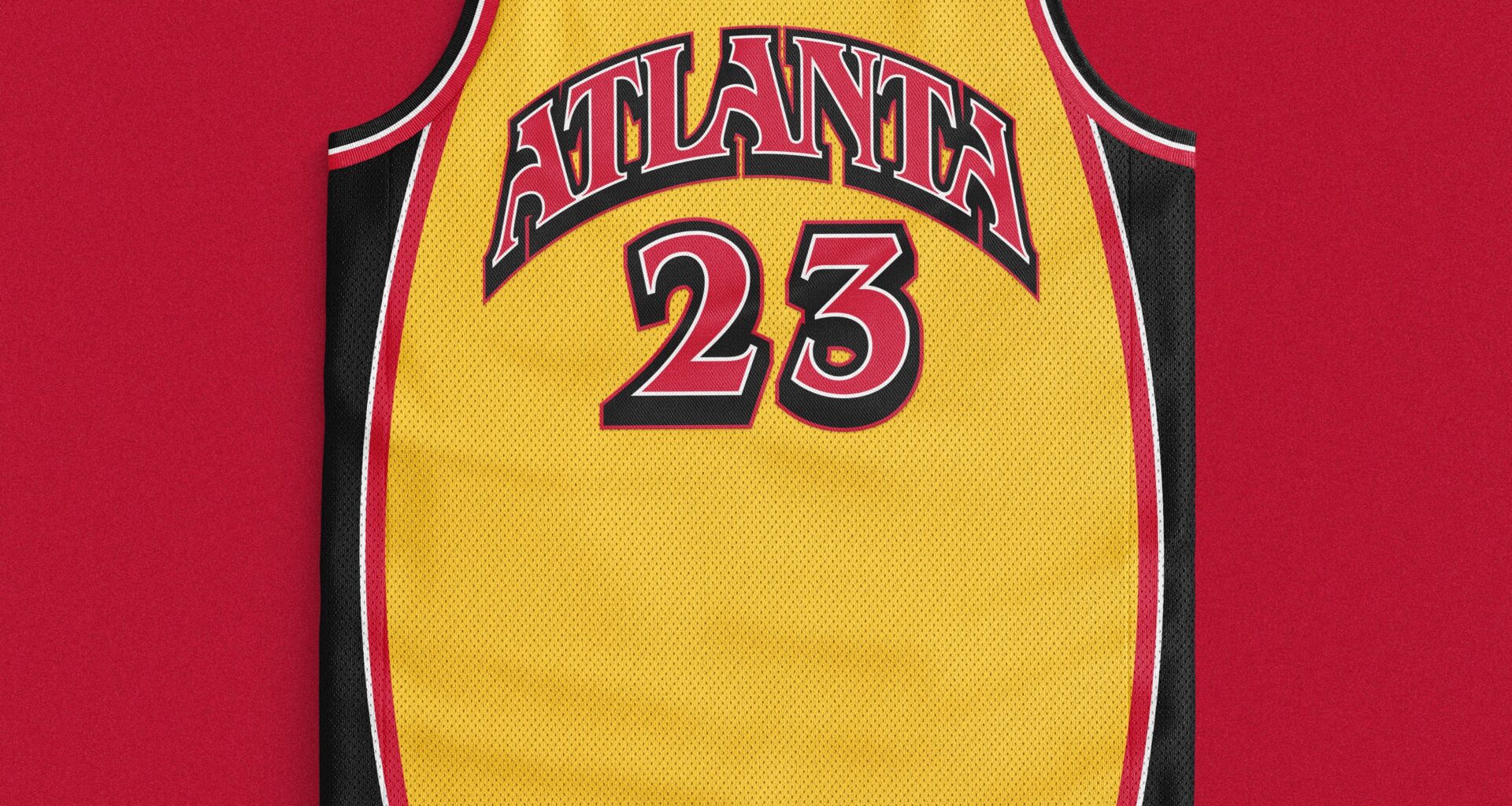 🏀🔴🟡⚫️ I design a new Atlanta Hawks jersey after every win this season: “Golden Oldie”