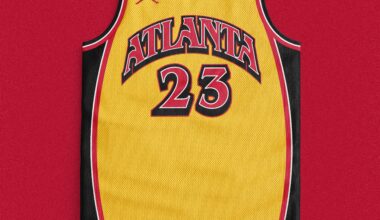🏀🔴🟡⚫️ I design a new Atlanta Hawks jersey after every win this season: “Golden Oldie”