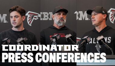 Coordinators Tommy Rees, Jeff Ulbrich & Craig Aukerman Press Conferences | Atlanta Falcons | LIVE