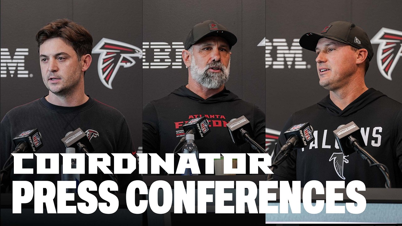 Coordinators Tommy Rees, Jeff Ulbrich & Craig Aukerman Press Conferences | Atlanta Falcons | LIVE