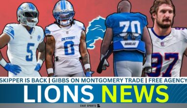 Lions News: Lions Hire Dan Skipper, Jahmyr Gibbs Speaks On David Montgomery Trade + Free Agency